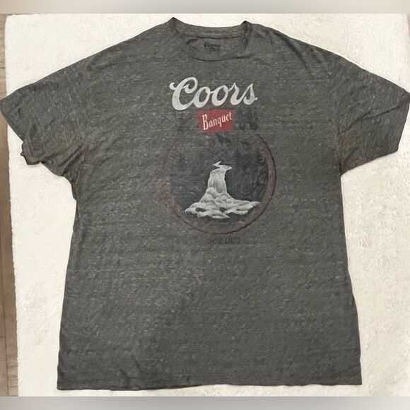 Men’s Vintage Wash Coors Banquet Tee Size 2Xl Gray Very Soft Great Condition - Picture 1 of 6